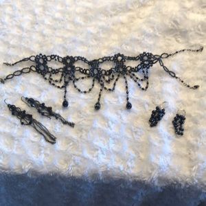 Black jewelry set